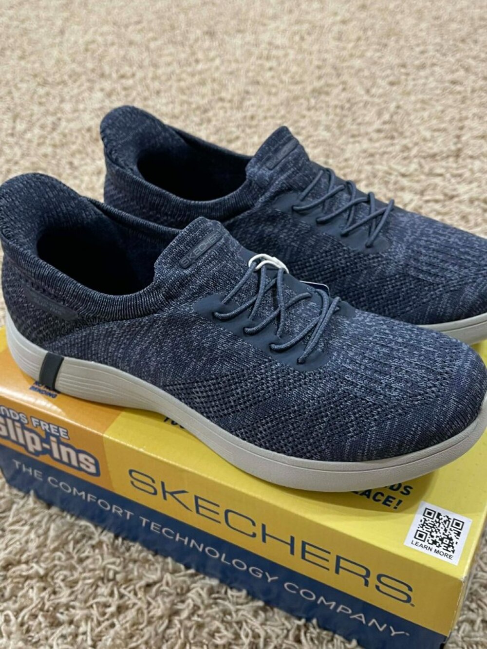 Skechers Women's Slip-Ins On-the-GO Flex Swift Vera Knit Shoes Navy, Size 11